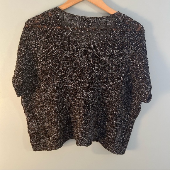 Eileen Fisher Wrapped Sparkle Jacquard Sweater.  Size Small. - Picture 5 of 11